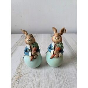 Vintage Midwest importers Easter bunny egg spring rabbit carrot decor set is